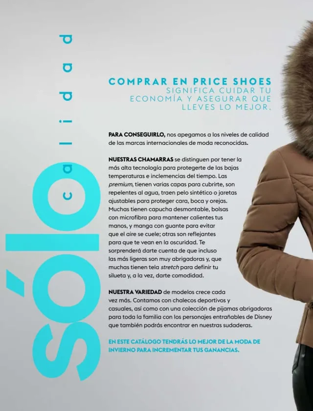 Catálogo Price Shoes Abrigador Invierno 2023 México